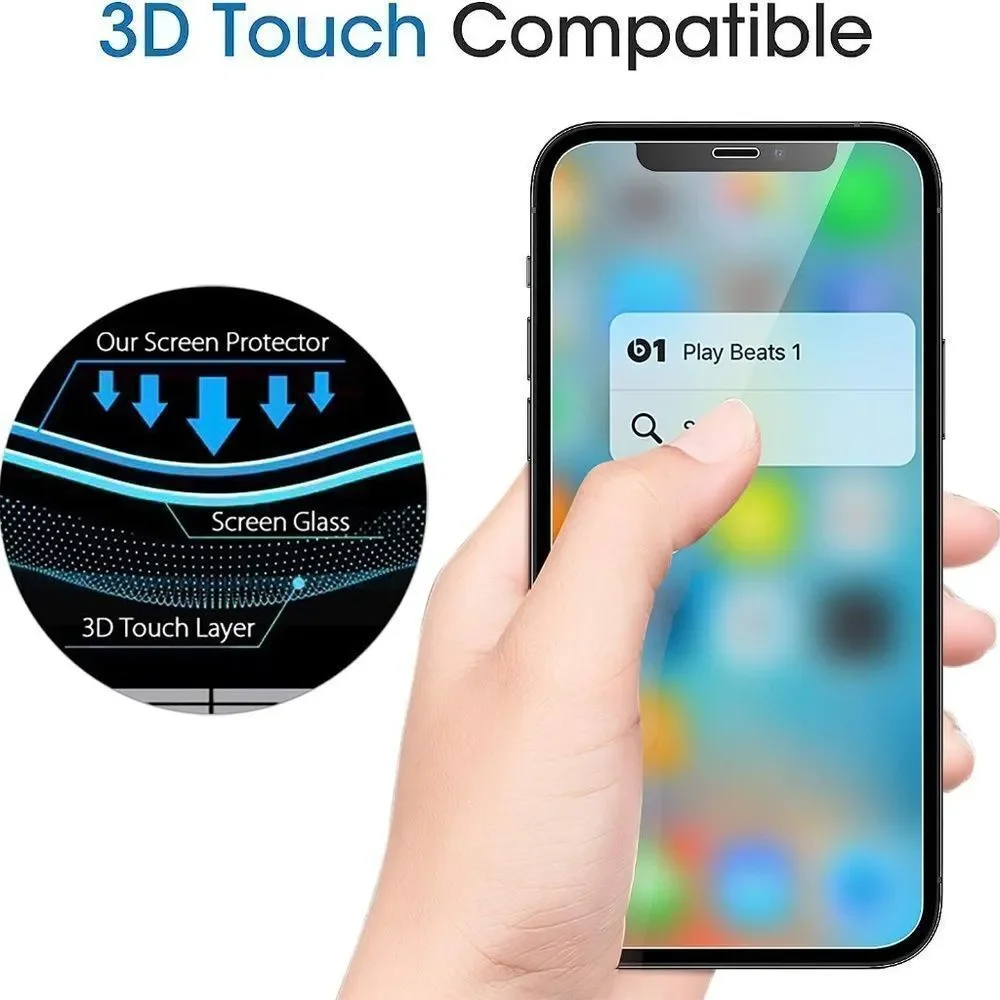 Amovo Screen Protector Iphone X Glass Black Border NIB